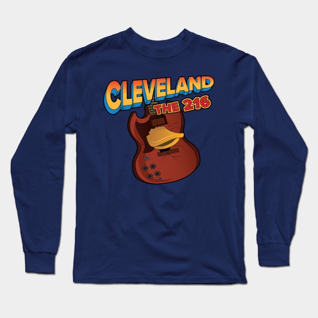 Cleveland The 216 Long Sleeve T-Shirt by DeepDiveThreads